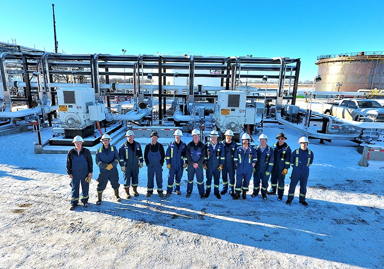 Team photo on worksite