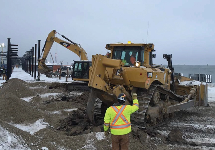 Heavy equipment on-site