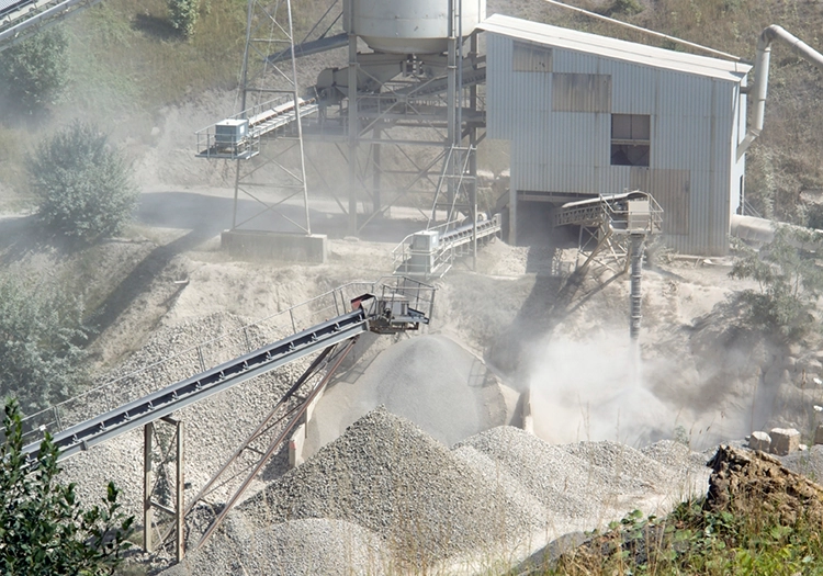 Active gravel mine