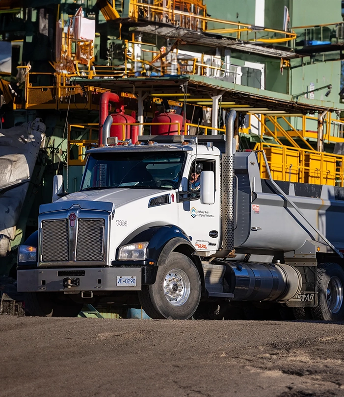 Halfway River Compass Ventures dump truck