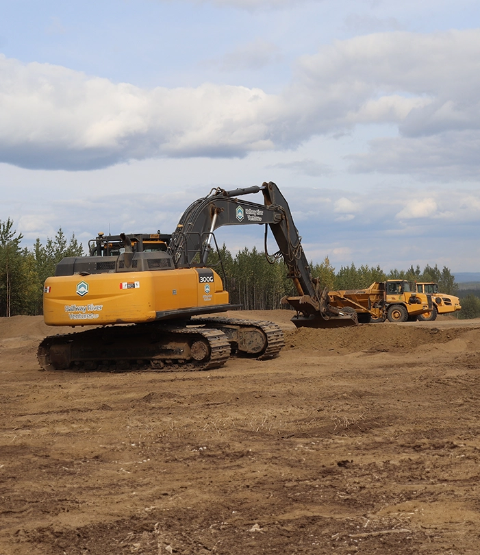 Halfway River Ventures heavy equipment on-site