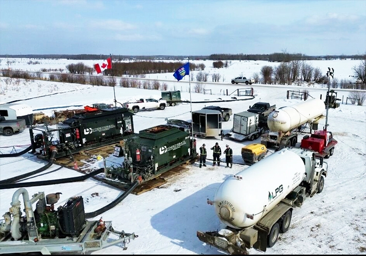 LPG Tanker trucks on-site